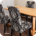 thumbnail image 3 of Chair Covers for Dining Chairs Set of 4,Retro Stretch Dining Room Chair Cover Kitchen Parsons Chair Slipcovers (Pack of 4, Retro), 3 of 6