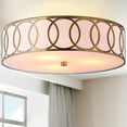 thumbnail image 6 of JONATHAN Y Aria 3-Light 15.5" Metal LED Flush Mount, Brass, 6 of 11