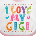 thumbnail image 4 of Inktastic I Love My Gigi for Babies Girls Baby Bib, 4 of 4