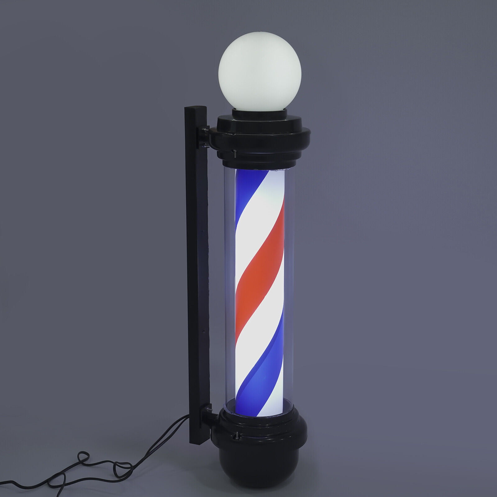 TFCFL Hairdressing Turn Light Barber Shop Rotating LED Wall Hanging Lamp  Stripe Pole Lamp Hair Salon Logo Red White Blue Light