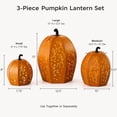 thumbnail image 6 of Stackable Halloween Pumpkins, 3-Tier Halloween LED Pumpkin，Skeleton Cutout Metal Pumpkin Lights, Warm Glow Decor for Front Porch Yard Indoor Outdoor Halloween  Decorations, 6 of 6