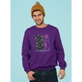 thumbnail image 2 of Groovy Techno Style Art Sweatshirt Men -Image by Shutterstock, Male Small, 2 of 4