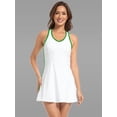 thumbnail image 5 of Tennis Dresses for Women with Shorts Pockets and Bra V Neck Racerback Golf Outfits Green & White S, 5 of 8
