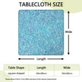 thumbnail image 2 of Blue White Tie Dye Textured Pattern Square Fitted Tablecloth with Elastic Edge,Square Table Cover,Washable Elastic Table Cover for Home Kitchen Party Decor 34"x34", 2 of 6