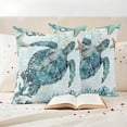 thumbnail image 4 of Pack of 2 Outdoor Pillow Covers 16x16 Inch Waterproof Teal Turtle Coastal Throw Pillow Covers,Decorative Couch Pillow Case Sham Summer Beach Starfish Nautical Sea Patio Pillowcases Cushion Cover, 4 of 8