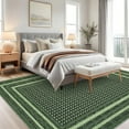 thumbnail image 3 of FairOnly 9'x12'Modern Geometric Machine Washable Area Rug for Bedroom Dining Room Ultra Thin Low Pile Pet Friendly Floor Cover for Living Kitchen Home Office,Green, 3 of 7