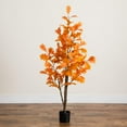 thumbnail image 6 of Nearly Natural Autumn Artificial Oak Potted Tree - 5', 6 of 9