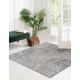thumbnail image 4 of Unique Loom Aberdeen Collection Area Rug - Chatsworth (5' 3" Square Gray/Beige), 4 of 9