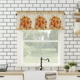 thumbnail image 4 of Fall Thanksgiving Kitchen Valances for Windows 54x18 Inch Kitchen Curtains Valances Rod Pocket Rustic Orange Pumpkin Harvest Maple Leaf Bathroom Window Valances for Window Treatment Decor, 4 of 6