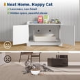 thumbnail image 4 of TROPOW Cat Litter Box Enclosure, Wooden Cat Washroom Furniture with Barn Door and Display Shelf, Hidden Litter Box Cover, Dog Proof Feline Litter Boxes, Kitty House, Fit Most of Litter Box, 4 of 8