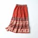 thumbnail image 1 of Falda midi roja TEELYNN para mujer, ropa de playa, cintura con cordón, falda acampanada, falda de verano con estampado floral, faldas largas estilo bohemio gitano, 1 of 4