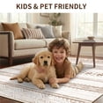 thumbnail image 3 of KoshiMe Area Rugs 8'x10', Low Pile Non-Slip Washable Rug for Living Room, Soft Boho Moroccan Neutral Geometric Indoor Rug for Bedroom Dining Room Office, Cream Brown, 3 of 9