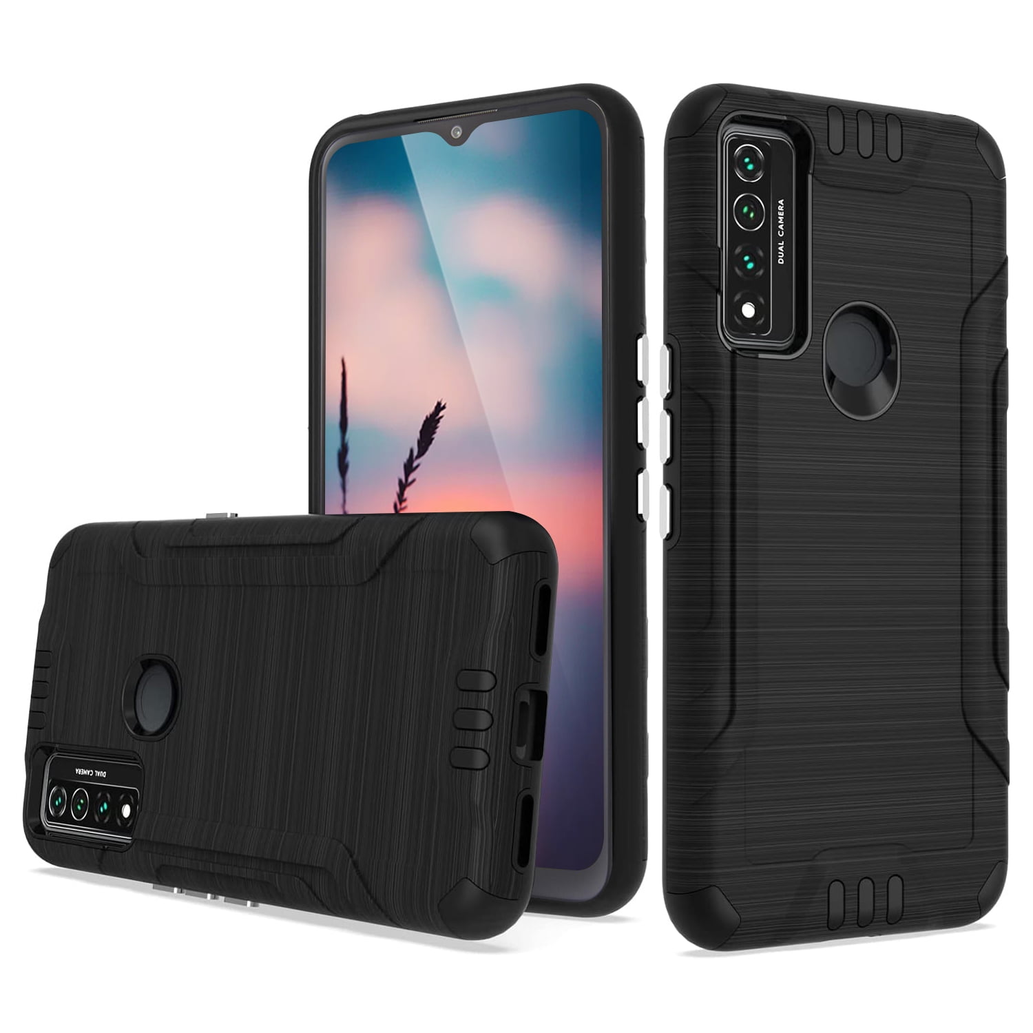 TJS Phone Case for Alcatel TCL 4X 5G (T601DL) / 20 A (20A) 5G, Dual