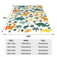 thumbnail image 3 of Balery Dinosaurs and Tropical Leaves Manta de Felpa Suave y Acogedora – Cobija de Franela Aterciopelada para Cama, Lavable y Cálida para Sofá, Mascotas, Transpirable-60"x50", 3 of 7