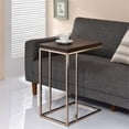 thumbnail image 2 of Bowery Hill Contemporary Metal Side Table in Chestnut/Chocolate Chrome, 2 of 2