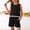Black, variant on Girls Summer 2 Piece Outfits Cute Solid Color Tank Top and Casual Shorts Kids Purple Size 12