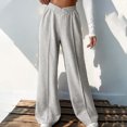 thumbnail image 6 of ABATAB Wide Leg Sweatpants for Women V Crossover High Waisted Baggy Pants Fashion Baggy Lounge Athletic Joggers Trousers, 6 of 7