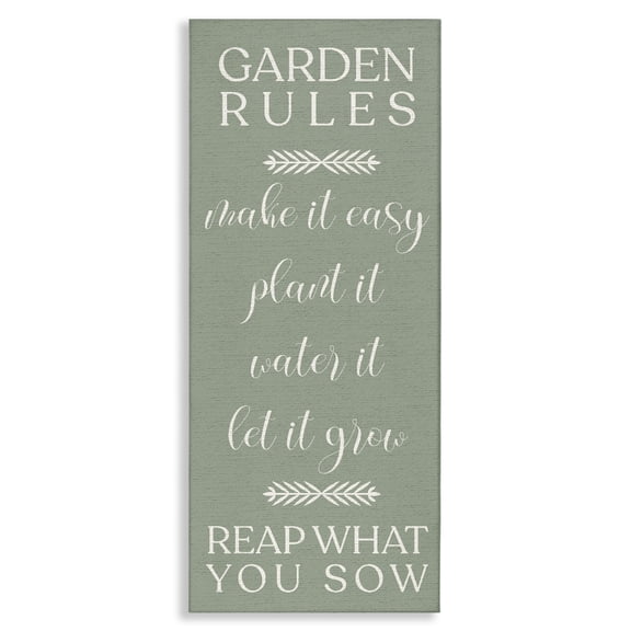 Stupell Industries French Country Reap What You Sow Gardening Canvas Art, 10 x 24, by Lil' Rue