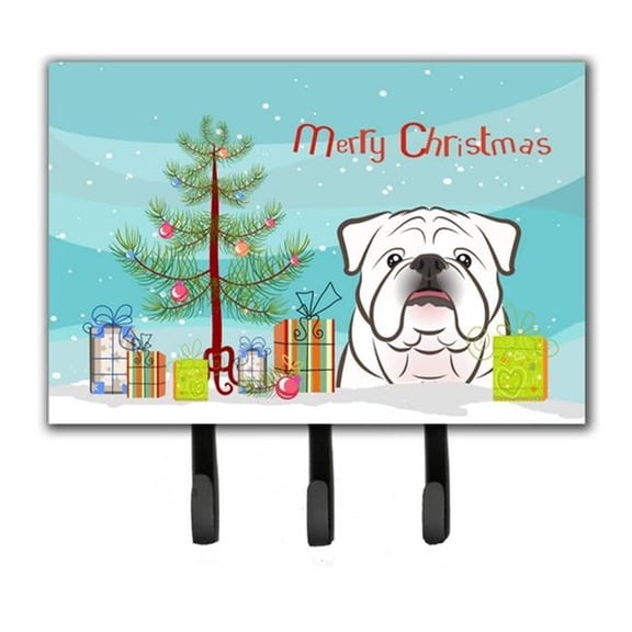 Carolines Treasures BB1592TH68 Christmas Tree & White English Bulldog Leash or Key Holder