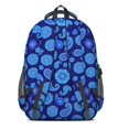 thumbnail image 3 of Paisley and Floral Blue Pattern Cute School Backpack Bag with Padded Back and Adjustable Shoulder Straps 16.9 X 12.6 X 5.9 Inches, 3 of 5