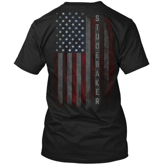 Studebaker Family American Flag Vintage Classic Auto Automotive Heritage T-Shirt
