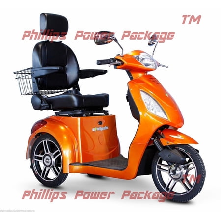 E-Wheels - EW-36 Elite Scooter with Electromagnetic Brakes - 3-Wheel - Orange