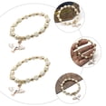 thumbnail image 4 of CIMAXIC hand chains 4Pcs Decorative Wrist Chain Creative Beads Bracelet Unique Hand Rope (White),3.94"X1.18"X0.39", 4 of 5