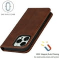 thumbnail image 5 of Case for iPhone 13 Pro 5G,iPhone 13 Pro Case,PU Leather Folio Case Wallet with [Kickstand] [Card Slots] Cover [Protective TPU Interior Case] Compatible with Apple iPhone 13 Pro 6.1-inch,Brown, 5 of 12
