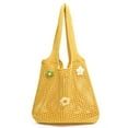 thumbnail image 3 of Bolso Mano Tejido para Mujer Hombro Con Flores A La Playa Verano (albaricoque), 3 of 9
