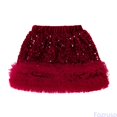 thumbnail image 2 of Fozruso Girls Tutu Skirt And Shine Girls Tutu Skirt Layered Party Skirt With Sequins For Birthday Celebration(Red), 2 of 7