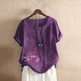 thumbnail image 4 of Camisetas de Manga Corta para Mujeres, Camiseta de Manga Corta Impresa Casual Hecha de 95% Poliéster 5% Spandex para Todas las Estaciones, Camisetas de Manga Corta para Mujeres, 4 of 6