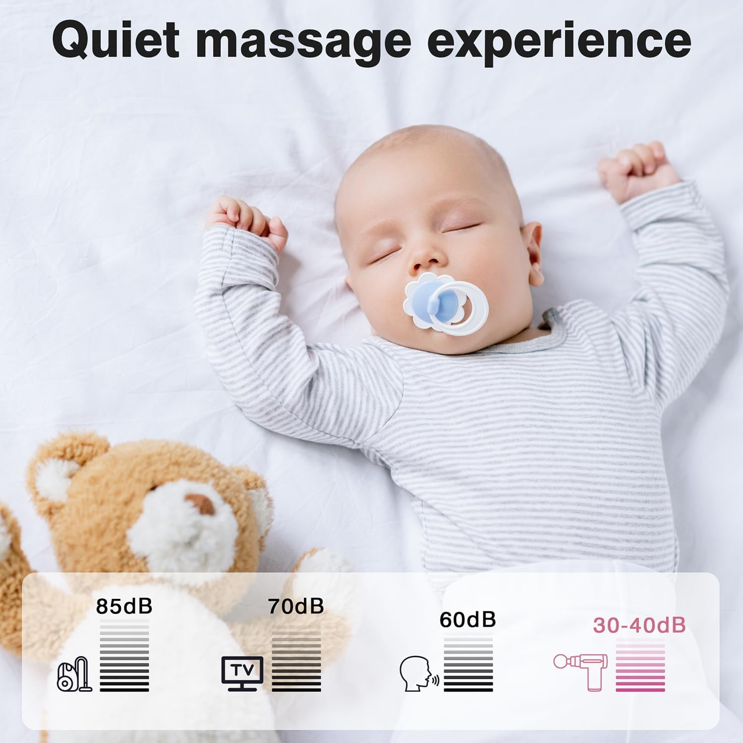 Mini Handheld Massage Gun, Deep Tissue with 6 Speeds, Cordless Muscle Massager with 4 Heads,Type-C Charging, Travel Size, Best Gifts