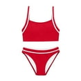 thumbnail image 5 of qucoqpe Womens Bathing Suit 2 Piece High Waisted Bikini Sets Color Blocking Bathing Suits for Women, 5 of 8