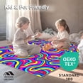 thumbnail image 4 of ODIKA 5'x7' Machine Washable Non-Slip Area Rug, Kaleidoscopic Ribbon Loop Featuring Interwoven Hues High Traffic Rug, Pink, 396135, 4 of 5