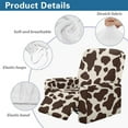 thumbnail image 5 of Kuiaobaty Cow Pattern Reclining Sofa Slipcover with Side Pocket Breathable Recliner Chair Cover Large Washable Reclining Slipcover Stretch Recliner Couch Cover for Pets Kids, 5 of 8