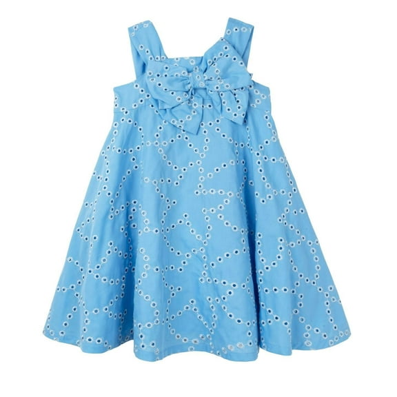 Rare Editions Toddler & Little Girls Eyelet Dress - BLUE
