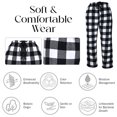 thumbnail image 6 of North 15 Boy's Super Cozy Buffalo Plaid Micro Fleece Pajama Pants-1235B-White-8, 6 of 8