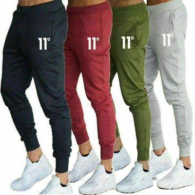 Men Workout Sweatpants Joggers High Waist Slim Fit Pants Tracksuit  Sportwear Men Gym Skinny Pants Long Trousers