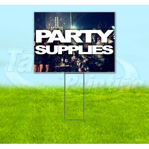 Party Supplies (18" x 24") Yard Sign, Includes Metal Step Stake