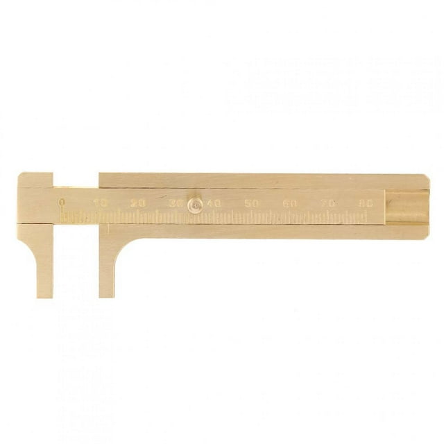 Calibrador Vernier portátil de cobre macizo de 0 a 80 mm, regla de calibre para arqueología.