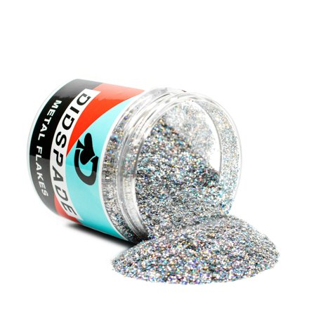 Party Crasher 0.015 Holographic Metal Flake - Silver Rainbow Color Shift Flake for Car Paint - Solvent Resistant Glitter - Auto Flake Paint - 2oz