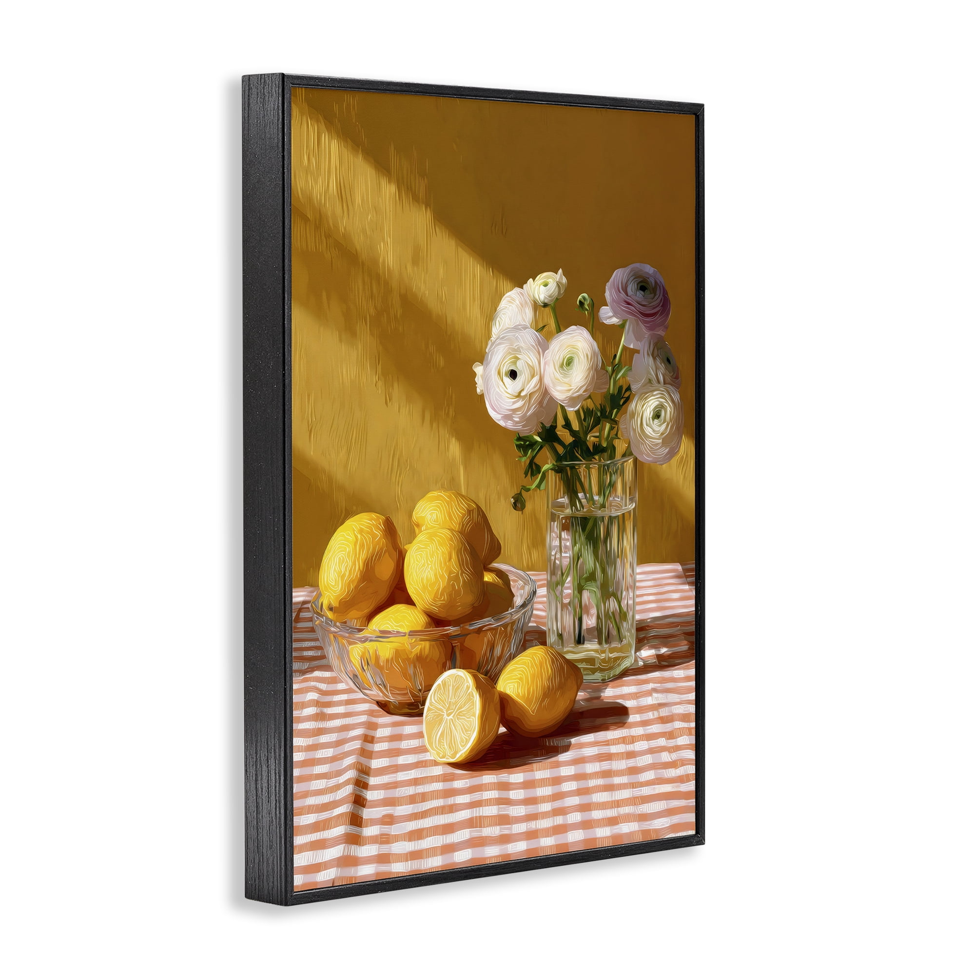 Stupell Industries Lemony Breakfast Arrangement Black Framed Giclee Art, design by Petal Prints Design
