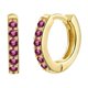 thumbnail image 1 of Nvzi Conjunto multicolor Nvziround con pendientes de circonitas, pendientes de moda, pendientes circulares dorados (rosa intenso), 1 of 4