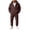 Coffee, variant on Gfyviroh Men's Fleece Thermal 2 Piece Set Zip Up Hooded Coat with Warm Joggers Winter Outfit Thick Fuzzy Cozy Casual Lounge Set