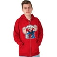 thumbnail image 5 of Popeye The Sailor Man USA Muscle Zip Up Hoodie Men's Women's Brisco Brands X, 5 of 6