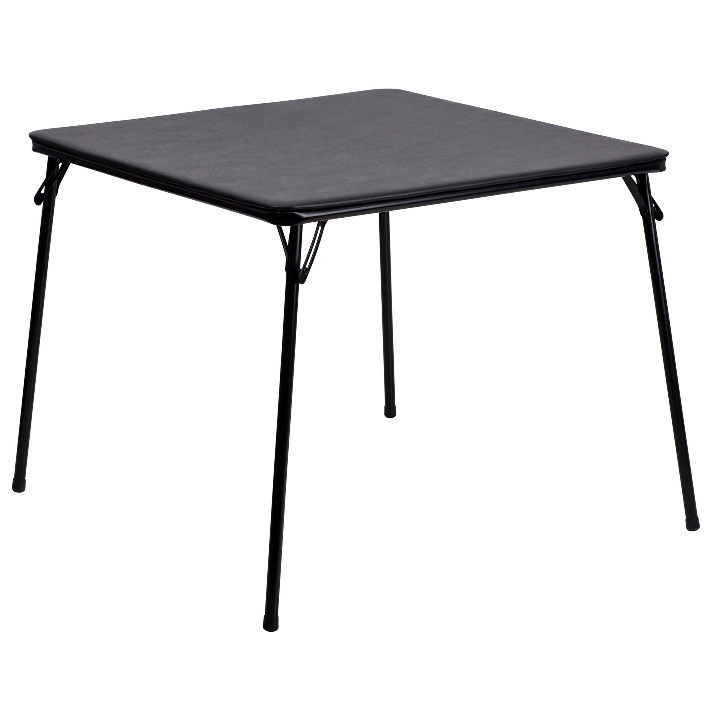 Emma + Oliver 5 Piece Black Folding Game Room Card Table and Chair Set
