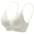 thumbnail image 2 of Ayfxijin Bras for Women,Women Solid Honeycomb Cup Wireless Semi Fixed Cup Jelly Glue Soft Support Gathering Daily Bra, 2 of 3