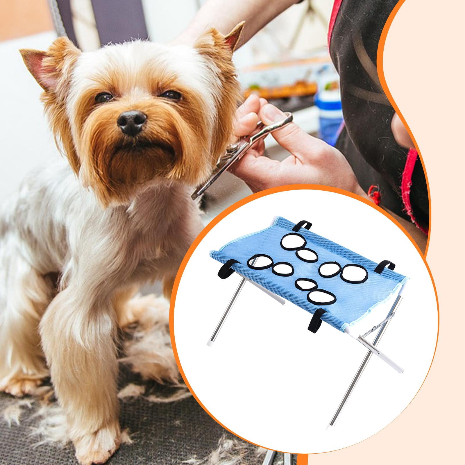 Bvdfgk Breathable Cat Hanging Harness Restraint Bag Grooming Pet Washing Tool for Small blue
