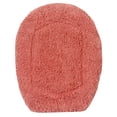 thumbnail image 4 of Home Weavers Luxury Collection Rugs Toilet Lid Seat Cover, Elastic Edges, 100% Cotton Soft Universal Fit for Standard Round Elongated BathRoom Bowl Lids, Washable, 18"x18" Toilet Lid Cover, Coral, 4 of 4
