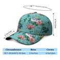 thumbnail image 5 of Floral Artistic Baseball Cap – Vintage Dad Hat Featuring Rustic Bloom and Botanical Garden Watercolor Pattern, Adjustable Snapback, 5 of 7